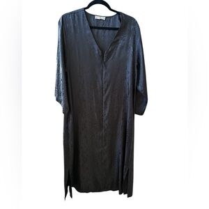 Natori V-Neck Zip Up Muumuu Nightgown